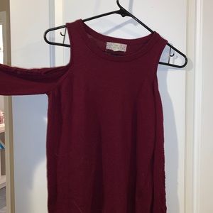 Pink republic open shoulder sweater